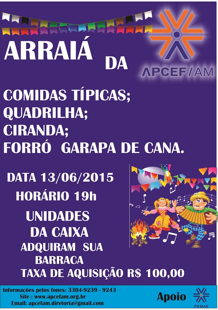 ARRAIÁ NA APCEF  NOTICIA INTERNA